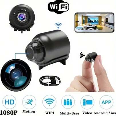 1-3 Camera ẩn không dây mini gắn trong nhà, Camera giám sát WiFi mạng không dây, Có chức năng phát hiện di động, Điều khiển từ xa qua điện thoại di động, Nguồn điện USB, Không dùng pin, Dễ lắp đặt, Thích hợp cho an ninh gia đình, Thú cưng trong nhà và ngoài trời, Giám sát người già/Nhà/Ghi hình/Pháp y và các cảnh khác.