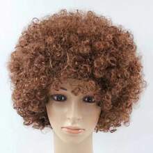 Halloween Men's Party Costume Explosive Hairstyle Curly Wig, Short Bright-Color Full Wig For Role Play - Multicolor - View 12