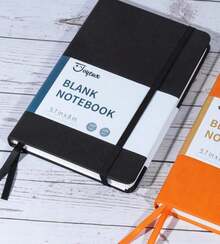 JOYEUX Blank Journal Notebook, A5, 160 Pages 100 Gsm Thick Sketch Books Hardcover Journal For Writing, 57 Inches X 8 Inches Notebooks For Work (Black) - ColorA - 查看 4