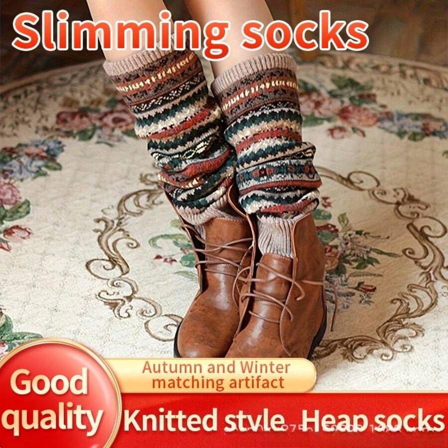 Stacking Socks Autumn And Winter Camouflage Bohemian Thicken