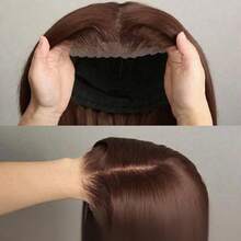 Wear And Go 200% 密度无胶直发假发 4x4/5x5/13x4/13x6 蕾丝前额假发 真人混纺假发 预剪预拔带婴儿发 无胶直发波波头假发 女士款 棕色 4# 色蕾丝前额假发 - S4 - 查看 29