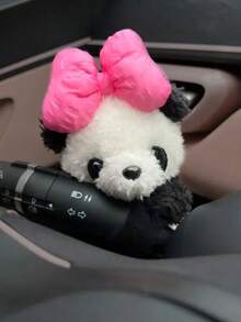 Ornament drăguț cu ursuleț de desene animate, decor creativ pentru bordul mașinii, accesorii interioare auto, decor pentru volanul mașinii, păpușă de pluș