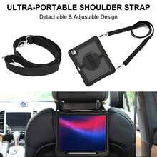 Etui ochronne na tablet Apple Silicone + PC 3 w 1 z uchwytem obrotowym 360°, paskiem na rękę, paskiem na ramię, wytrzymałą, antypoślizgową osłoną ochronną tabletu