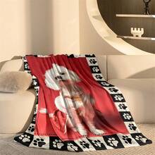 Cobertor Personalizado com Foto e Nome, Cobertor de Estimação Personalizável com Nome e Fotos, Cobertor de Cachorro Macio e Confortável, Presente para Pai de Cachorro, Presente para Amante de Animais de Estimação, Poliéster, Lavável em Máquina, Cobertor de Cachorro Médio