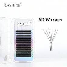 Lashine 12 Reihen YY 3D 4D 5DW Typ 0,07 mm Wimpern 2D 3D 4D 5D 6D W Vorgeformte Fächerwimpern 0,07 C/D Krümmung Natürlich Weich Hochwertige Einzelwimpern - D - Übersicht 9