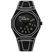 Lightweight Polycarbonate Case High Tech Watch Classic Simple Silicone Strap Men's Quartz Watch Fashion Style Clock