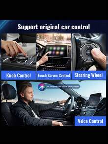 XUDA 2025 New Android /Wireless CarPlay/ Android Auto 3-In-1 Ai Box Quad-Core 2+16GB/4+32GB/4+64GB Storage Car Smart Box With Built-In Large Number Of APPs Stable Transmission Video Playback, Voice Control, GPS Navigation, Wireless And Wi-Fi Connection
