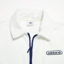 Adidas Women's Casual Collared Jumpsuit, Versatile & Fashionable, HT5937 - Light Blue and White - View 2