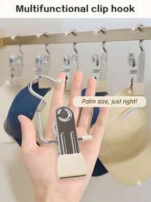 10pcs Portable Stainless Steel Clothes Clips With Hooks – Multipurpose Hanging Clips For Laundry, Wardrobe Organization Holiday Costumes & Home Multifunctional Single Hook Clip For Pants, Skirts, Drying Windproof Hook Clip, Household Space Saving Organizer For Bedroom, Closet, Wardrobe, Home, Dorm.Note: Minor Scratches May Occur During Shipping,These Are Not Quality Problems And Will Not Affect The Normal Use Of The Product. - Multicolor - View 5