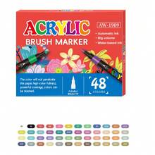 168 Farben Acrylfarb-Stifte, Doppelspitzen Kunst-Markerset, Feinspitzen Marker geeignet für Felsen-Malerei, Holz, Leinwand, Stein, Glas, Keramik, DIY Basteleien, Kunstschulbedarf