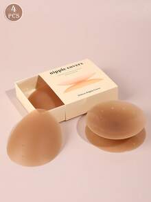 1/2 Pairs Breathable Invisible Nipple Covers, Thin Thermal Solid Pasties, Anti-Chafing Reusable Bra Tape For Dresses - Multicolor - View 9