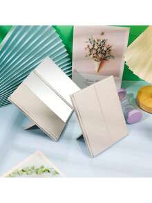 1pc 3-Sided Foldable Square Makeup Mirror, New Minimalist Ultra-Thin Tri-Fold Vanity Mirror, Anti-Drop Tabletop Folding Mirror For Home, Dorm, Travel, Gift For Friends, Family, Girlfriend, Valentine's Day, Mother's Day,Cheap,Stocking Stuffers,Makeup,Makeup Tools,Cheap Stuff,Gifts,Gifts For Women,Christmas Gifts - Multicolor - View 14