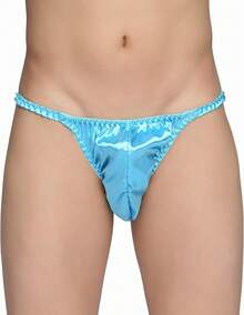 Men's Underwear Satin Tanga Bikini Briefs PantiesChristmas G4MF - Xanh nước biển - Xem 10