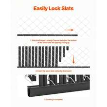 Privacy Slats For 6' High Chain Link Fence - Single-Wall Design With Bottom Lock - Enhance Security And Visual Appeal - Black - View 4