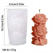 1 buc matriță din silicon cu flori de trandafir pentru lumânare parfumată DIY, piatră difuzoare de parfum, accesorii decorative pentru Ziua Îndrăgostiților