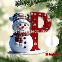 Christmas Tree Shaped Snowman Enamel Pendant - A-Z Letters - Ideal Decoration For Christmas, Valentine's Day And Thanksgiving | Multi-Functional Keychain And Backpack Charm, No Battery Required, 2D Flat Design, Suitable For All Seasons - Multicolor - View 16