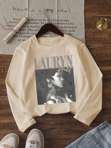 1pc Girls Casual Printed Crew Neck Long Sleeve T-Shirt, Autumn Student Young Clothing Top - This Eye-Catching T-Shirt Will Definitely Make The Kids Smile