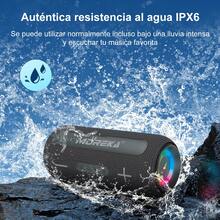 MOREKA Altavoz Bluetooth portátil MOREKA, altavoz de alta potencia, 2 altavoces, batería de larga duración, graves de alta calidad, regalo satisfactorio, adecuado para karaoke, fiestas de cumpleaños, reuniones, conferencias, efectos de sonido de juegos - Azul - Ver 4