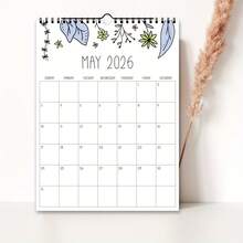 Regalo di Capodanno 2026, regalo di Natale per gli amici - Elegante calendario da parete floreale con confezione, decorazione creativa per casa e ufficio, calendario grande minimalista, pianificatore di programmi, regalo pratico per le vacanze