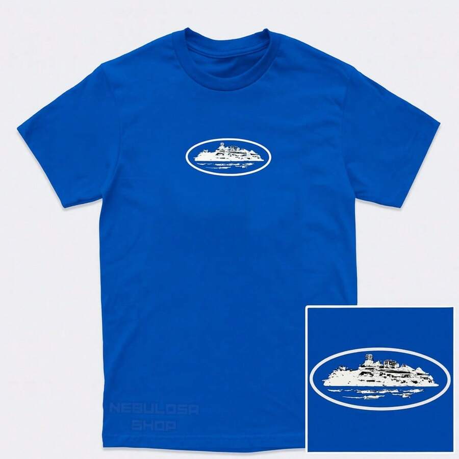 Unisex Basic T-Shirt 100% Cotton Fabric Streetwear Fashion Immediate Shipping - 寶藍色 - 查看 1