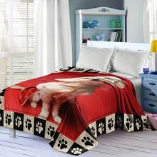 Cobertor Personalizado com Foto e Nome, Cobertor de Estimação Personalizável com Nome e Fotos, Cobertor de Cachorro Macio e Confortável, Presente para Pai de Cachorro, Presente para Amante de Animais de Estimação, Poliéster, Lavável em Máquina, Cobertor de Cachorro Médio