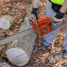 22In 2-Stroke Gas-Powered Chainsaw 60CC Chainsaw With Single Cylinder & Air-Cooled Engine, 2.8KW/10000rpm Powerful Chain Saws Set For Cutting Wood Or Pruning Branches - Orange - View 8