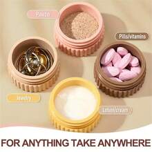 1/4pcs Silicone Dispensing Box Silicone Travel Can With Lid Silicone Cream Can Portable Travel Powder Box With Lid Cream Bottle Toiletries Small Travel Container For Body Hand Cream, Lotion Leak Proof Refillable Bottle Headdress Storage Box