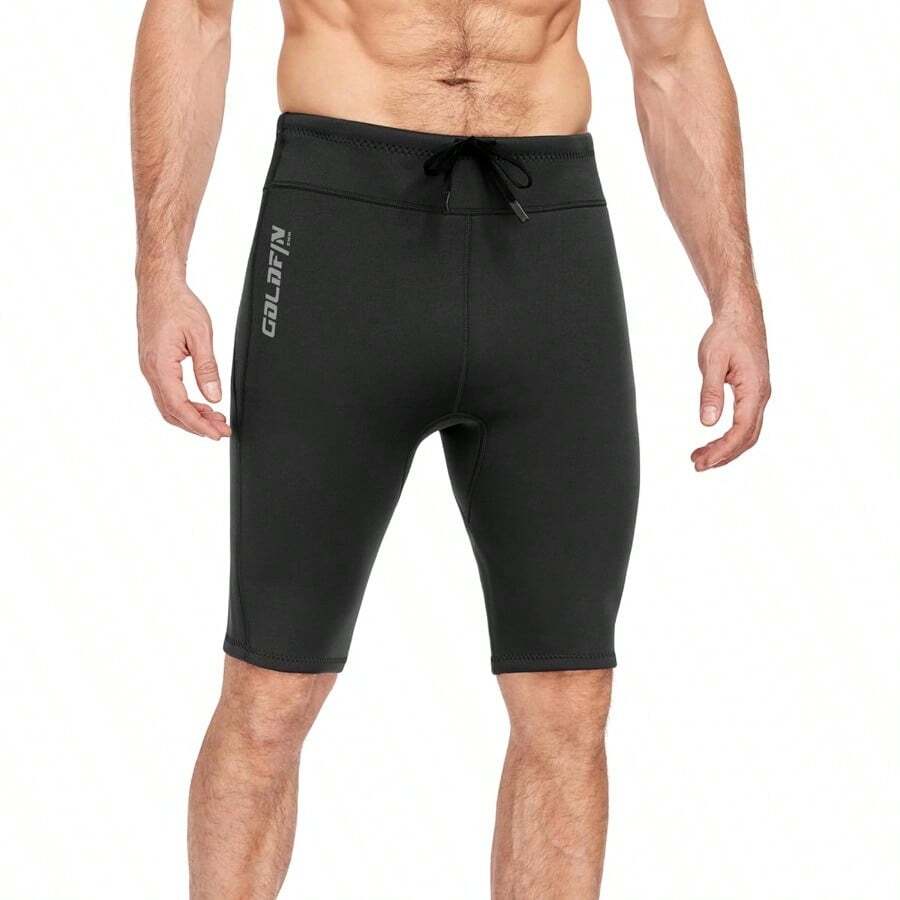 Men Wetsuit Shorts Pants Neoprene 2mm Adjustable Drawstring Short Pant Cold Water Buoyancy Bottom Swim Surf Snorkeling Kayaking Scuba Diving