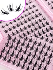 240pcs/24 Rows Cartoon Eyelashes Set, Includes Various Styles Such As Cartoon Eyelash Clusters, Anime Eyelash Clusters, Eyelash Extension Clusters, Natural Style Eyelashes, Fairy Style Eyelashes, Single Strand Cartoon Eyelashes Suitable For Beginners - Multicolor - View 6
