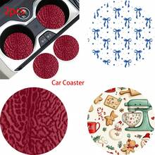 2 pezzi Sottobicchieri portabicchieri per auto, antiscivolo e antiurto, accessori universali alla moda per interni auto, regalo per feste