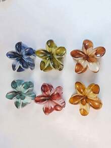 1 قطعة/6 قطع مشبك شعر بتصميم زهرة الأقحوان متعدد الألوان، مشبك شعر للنساء - مناسب لمختلف المواسم والمناسبات والأعياد والمهرجانات، مشابك شعر أنيقة، إكسسوارات شعر للشتاء، أزياء مشبك شعر