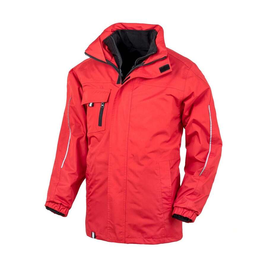 Result Womens/Ladies Transit 3 In 1 Printable Jacket (Red) - Red - View 1