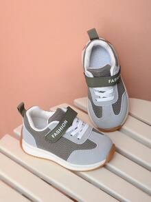1 Pair Fashionable Girls' Low-Top Casual Canvas Sneakers, Comfortable Non-Slip Durable Lightweight Athletic Shoes, Hook And Loop Easy On/Off, Molded Footbed Stable Fit, Suitable For Daily Wear - Green - View 3