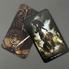 Tajemnice przyszłości z 78 kartami tarota steampunkowego. Karta tarota do wróżenia, gra towarzyska - karty