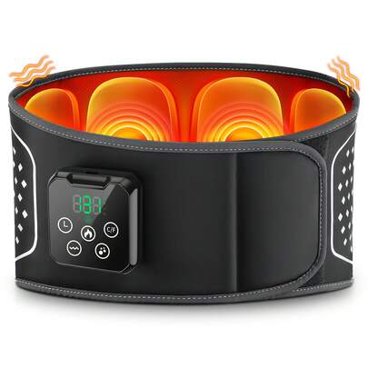 Hailicare 4-Zone Double-Layer Air Bag Lumbar Heat Massage Device, Lumbar Heating Pad, 4-Level Air Pressure Massage Wave, 4-Level Vibration Modes, 7-Level Temperature Adjustment, Dual-Mode Battery Life, Practical Gift For Parents And Family