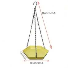 Polygonal Hanging Bird Bath - Two-In-One Feeder And Bath (Rust-Resistant Metal Frame) | Suitable For Parrots And Wild Birds | Garden Birdwatching Station | A Must-Have For Nature Lovers