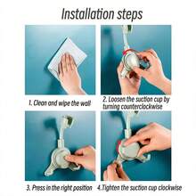 1pc Shower Head Holder - No Drill Suction Cup Installation, Adjustable Bathroom Shower Head Bracket, Easy To Install