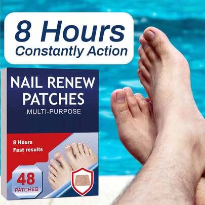 10/20/50/100片指甲护理贴，适用于脚趾甲和手指甲 - 透气卫生粘合剂，8小时快速见效，超强指甲强化贴，适合日常使用