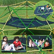 MERAX 12ft Geometric Dome Climber Play Center, Kids Climbing Dome Tower With Hammock, Rust & UV Resistant Steel Supporting 1000 LBS - 12ft-(Green + Yellow) - View 7