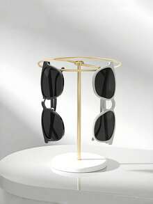 1pc Sunglasses Organizer Rack, Eyeglasses Display Stand, Holds Multiple Pairs, Metal Frame, Suitable For Desk, Tabletop, Vanity, Bedroom, Great For Halloween And Christmas Gifts - Multicolor - View 6