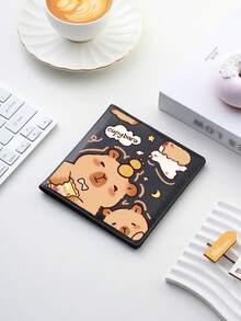 Capybara Cartoon Pattern Id Card Bag, Multiple Colors Are Available, Fashionable And Individual, Ultra-Thin, Lightweight And Portable, Suitable For Storing ID Cards/Passport/Driver's Licenses/Bank Cards/Credit Cards/Shopping Card, Can Be Used As A Gift For Birthdays, Anniversaries, Valentine's Day, Christmas, New Year And Other Festivals, Given To Family Members, Lovers, Friends And Elders