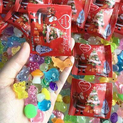 10 pezzi/30 pezzi Serie natalizia Sorpresa Misto Casuale Piccoli Regali Fortunati Borse Regalo Fortunate Selezione perfetta di regali per Regali di Natale, Regali per Feste di Natale, Feste di Compleanno e Celebrazioni Familiari