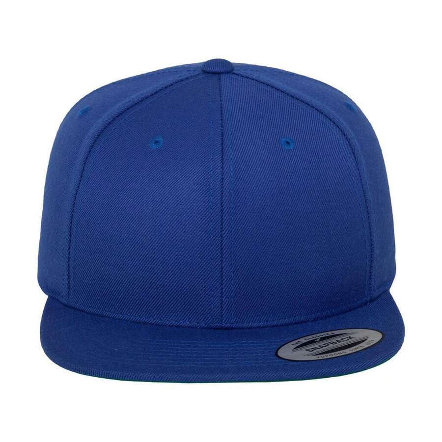 Classic Plain Snapback Cap (Royal Blue) - Royal Blue - View 1