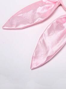 1个粉色/黑色/白色兔耳朵头箍，性感兔子装扮配饰，适用于万圣节派对、化装舞会、夜总会表演、情人节服装