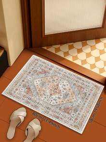 Vintage European Bohemian Oriental All-Over Upgraded Fabric & Material Delicate Clear Decorative Crystal Velvet Rug, With Striped Texture, Soft Crystal Velvet Material Without Pile, Suitable For Bedroom, Living Room, Closet, Children's Room, Multi-Purpose Room, Casual Home Decor, Room Decor, Exotic Style Carpet, Easy Cleaning And Maintenance For Home Use - Red - View 14