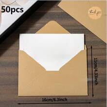 10/20/50 Piezas Sobres de Papel Blanco/Kraft Reforzados 16*11cm + Tarjetas de Felicitación Plegables + Pegatinas de Sellado (Estilos Aleatorios), Adecuado para Cartas de Agradecimiento, Gratitud, Invitaciones de Boda, Invitaciones Comerciales Occidentales, Bolsas de Regalo Postales, Regalos del Día de San Valentín, Regalos de Cumpleaños, Regalos de Fiesta de Vacaciones, Sobres de Decoración de Fiestas, Cartas de Agradecimiento, Sobres de Cartas Manuscritas, Día de Navidad