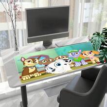 1pc  Cartoon Characters Large Mouse Pad - Anti- Rubber Desk Mat With Vibrant Printed Surface, Perfect For Gaming & Office Use, Ideal Gift For  Fans, Kids & Family, Office & Gaming Desk Mat | Playful Cartoon Design | Durable Desk Mat, Mouse Pads For Desk,  Mouse Pad, Large Desk Mat
