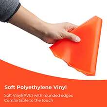 Plastic Training Traffic Cones, Sport Cones, Agility Field Marker Cones For Soccer Basketball Football Drills Training, Outdoor Activity Or Events,Plastic Agility Cones- Mini Traffic Safety Construction Cones For Party, Drills, Basketball, Soccer,Bright Neon Colored Orange, Cones Sports Equipment For Fitness Training, Traffic Safety Practice - Multicolor - View 8