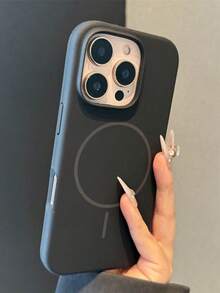 Custodia per telefono in silicone morbido e magnetica di lusso compatibile con 16 15 14 13 12 11 Pro Max Plus, per ricarica senza fili magnetica, antiurto