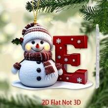 Christmas Tree Shaped Snowman Enamel Pendant - A-Z Letters - Ideal Decoration For Christmas, Valentine's Day And Thanksgiving | Multi-Functional Keychain And Backpack Charm, No Battery Required, 2D Flat Design, Suitable For All Seasons - Multicolor - View 26